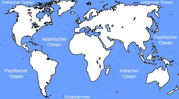 Ozeane Karte | goudenelftal